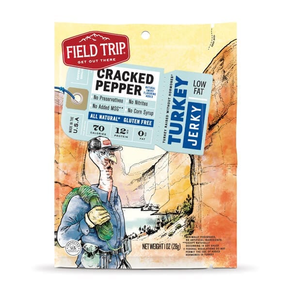 Field TripⓇ Cracked Pepper Free Range Turkey Jerky 
